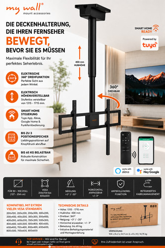 Elektrisch deckenhalterung - elektrisch, tv